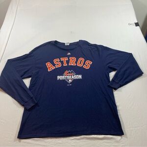 Delta Houston Astros shirt men X-Large Postseason 2016 long sleeve T-shirt top
